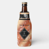 Elegant 8th Bronze Wedding Jubileum Celebration Flesjeskoeler (Fles Voorkant)