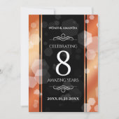 Elegant 8th Bronze Wedding Jubileum Celebration Kaart (Voorkant)