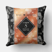 Elegant 8th Bronze Wedding Jubileum Celebration Kussen (Achterkant)