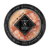 Elegant 8th Bronze Wedding Jubileum Celebration Snijplank (Voorkant)