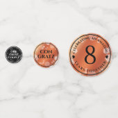 Elegant 8th Bronze Wedding Jubileum Confetti (Voorkanten)