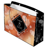 Elegant 8th Bronze Wedding Jubileum Groot Cadeauzakje (Achterkant Gekanteld)