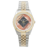 Elegant 8th Bronze Wedding Jubileum Horloge (Voorkant)