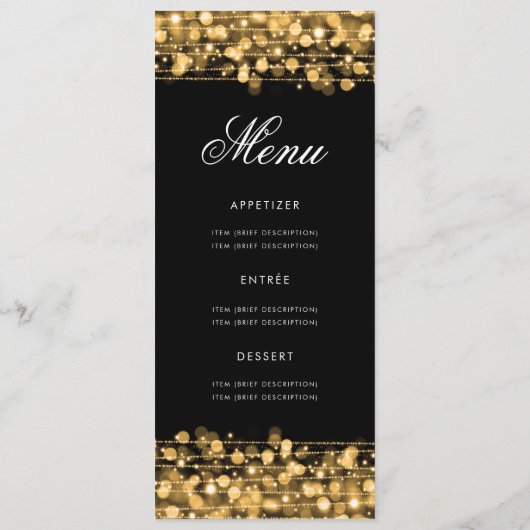 Élégant 90e anniversaire programme de fête Gold av (Dos)