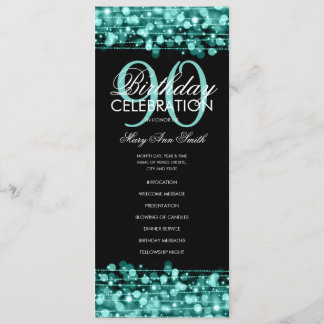 Élégant 90e anniversaire Programme de fête Menu Tu