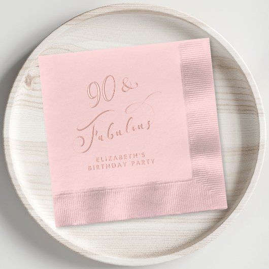 Elégant 90e anniversaire Rose Gold