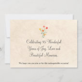 Elegant 95th Birthday Wildflower Save the Date (Achterkant)