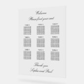 Élégant 9 Tableau Sièges Symbole acrylique (Angle)