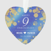 Élégant 9e anniversaire Mariage Lapis Lazuli (dos)