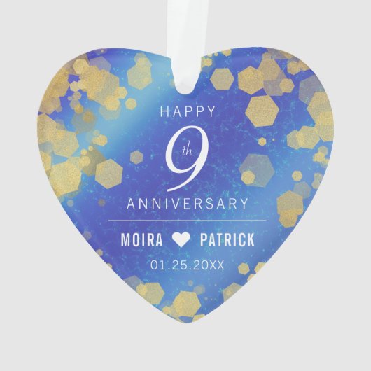 Élégant 9e anniversaire Mariage Lapis Lazuli (dos)