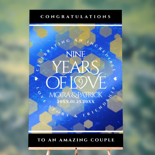 Élégant 9e anniversaire Mariage Lapis Lazuli (Neutre)