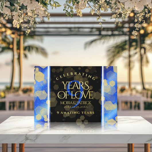 Élégant 9e anniversaire Mariage Lapis Lazuli