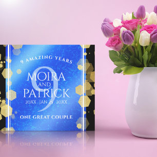 Elegant 9th Lapis Lazuli Wedding Jubileum Canvas Afdruk