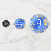 Elegant 9th Lapis Lazuli Wedding Jubileum Confetti (Voorkanten)