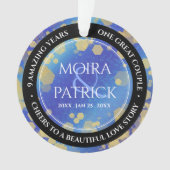 Elegant 9th Lapis Lazuli Wedding Jubileum Ornament (voorkant)