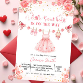 Elegant a Little Sweetheart Baby Shower  Kaart