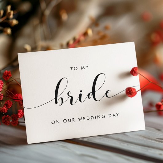 Elégant à ma mariée sur notre carte de jour de mar