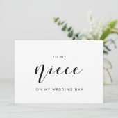 Elegant à ma nièce sur ma carte de jour de mariage (Debout devant)