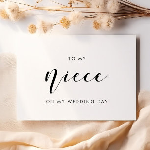 Elegant à ma nièce sur ma carte de jour de mariage
