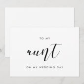 Elégant à ma tante sur ma carte de jour de mariage (Devant / Derrière)