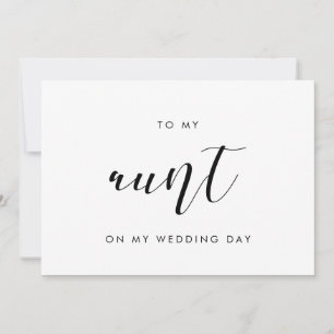 Elégant à ma tante sur ma carte de jour de mariage