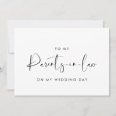 Elégant à mes parents carte de jour de mariage (Devant)