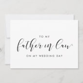 Élégant à mon beau-père sur ma carte de jour de ma (Devant)