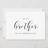 Elégant à mon frère sur ma carte de jour de mariag (Devant)