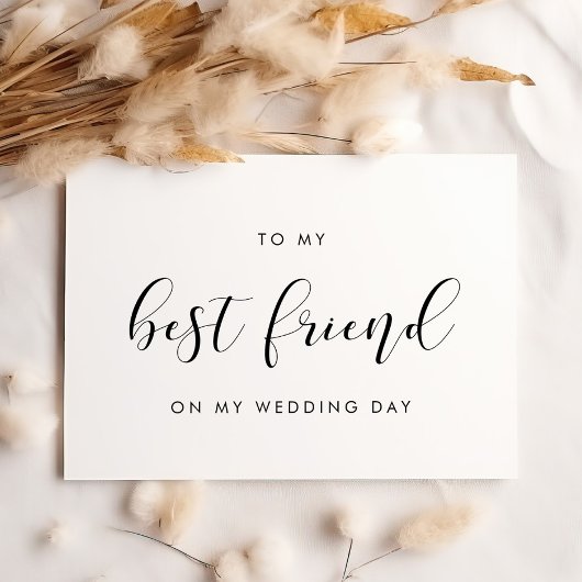 Élégant à mon meilleur ami sur ma carte de jour de