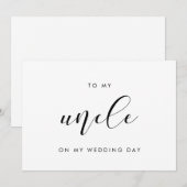 Élégant à mon oncle sur ma carte de jour de mariag (Devant / Derrière)