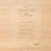 Elegant A Night Under the Stars Quinceañera Acryl Uitnodigingen (Voorkant)