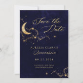 Elegant A Night Under the Stars Quinceañera Save The Date (Voorkant)