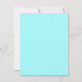 Elegant "A Note from Simple Aqua" Notitiekaartje (Achterkant)