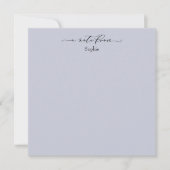 Elegant "A Note of" Simple Card Blue Notitiekaartje (Voorkant)
