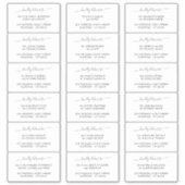 Elégant À Offrir À Étiquette de adresse Invité (Devant)