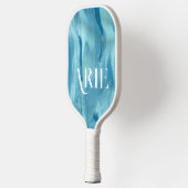 Elegant, aangepast avy Blue Pattern Pickleball Paddle (Links)