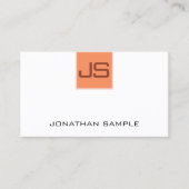 Elegant aangepast, eenvoudig Sjabloon monogram Visitekaartje (Voorkant)