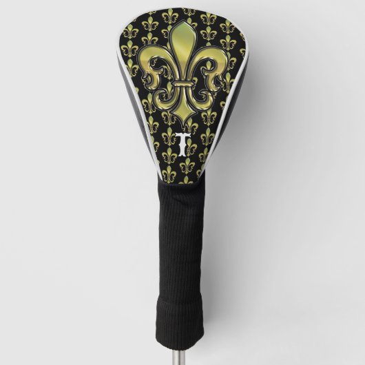 Elegant aangepast Fleur de Lis Golf ontwerp Golfheadcover (Voorkant)