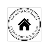 Elegant Aangepast Logo Terug Adres Rubberstempel (Afrduk)