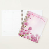 Elegant aangepast roze bloemen planner (Display)