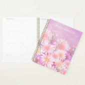 Elegant, aangepast roze en witte bloemen Aangepast Planner (Display)