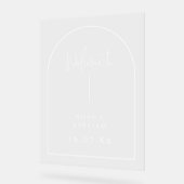 Elegant aangepaste acryl doop teken gepersonalisee bord (Hoek)