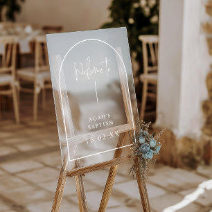 Elegant aangepaste acryl doop teken gepersonalisee bord