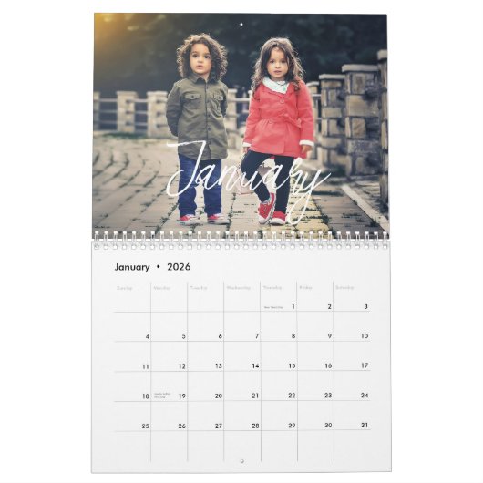 Elegant aangepaste agenda kalender (Jan 2026)
