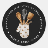 Elegant aangepaste bakkerij dank u Sticker (Voorkant)