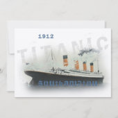 Elegant  Aangepaste Tekst Titanic Uitnodiging (Voorkant)