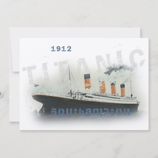 Elegant  Aangepaste Tekst Titanic Uitnodiging (Voorkant)