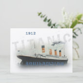 Elegant  Aangepaste Tekst Titanic Uitnodiging (Staand voorkant)