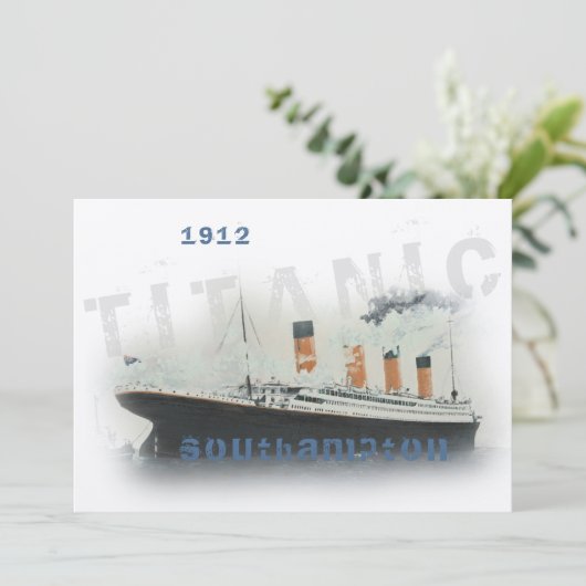 Elegant  Aangepaste Tekst Titanic Uitnodiging (Staand voorkant)