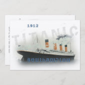 Elegant  Aangepaste Tekst Titanic Uitnodiging (Voorkant / Achterkant)